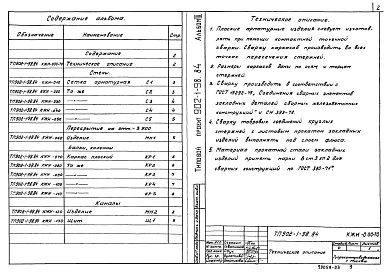 Состав фльбома. Типовой проект 902-1-98.84Альбом 3 Строительные изделия     