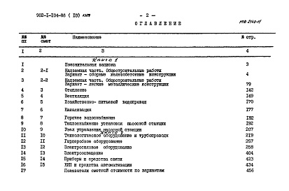 Состав фльбома. Типовой проект 902-1-105.86Альбом 10 Сметы. Надземная часть. Книга 1, 2 (из тп 902-1-104.86)     