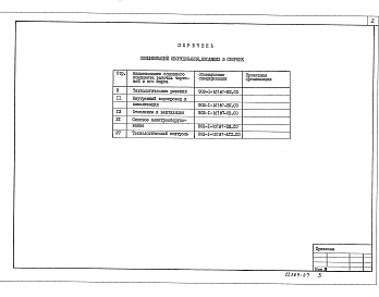 Состав фльбома. Типовой проект 902-1-110.87Альбом 7 Спецификации оборудования (из типового проекта 902-1-107.87)     