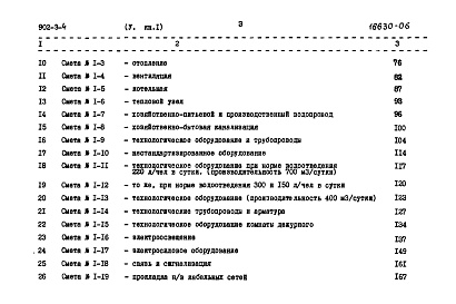 Состав фльбома. Типовой проект 902-3-4Альбом 5 Книга 1 Сметы  