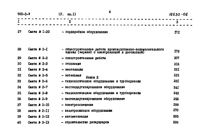 Состав фльбома. Типовой проект 902-3-4Альбом 5 Книга 1 Сметы  