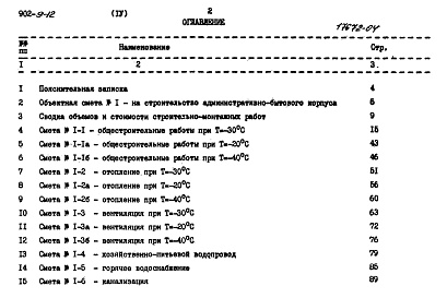 Состав фльбома. Типовой проект 902-9-12Альбом 4 Сметы    