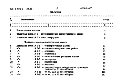 Состав фльбома. Типовой проект 902-9-40.86Альбом 7 Сметы Части 1 и 2    