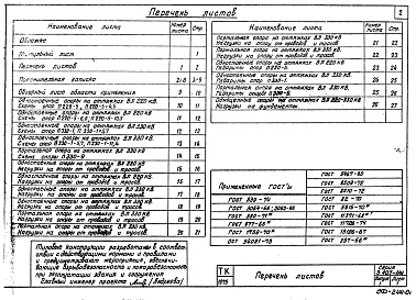 Состав фльбома. Серия 3.407-114 УнифицированныеВыпуск 1 Пояснительная записка