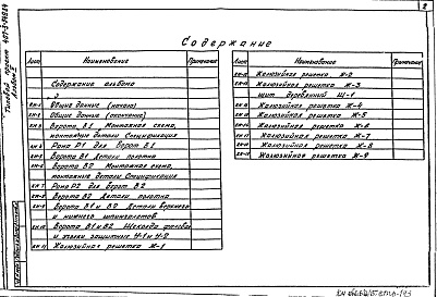 Состав фльбома. Типовой проект 407-3-349.84Альбом 2 Конструкции металлические.