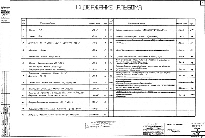 Состав фльбома. Типовой проект 901-6-27Альбом 2 Элементы технологического оборудования и строительных конструкций