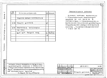 Состав фльбома. Типовой проект 281-8-135-1Альбом 4 Задания заводу изготовителю