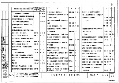 Состав фльбома. Типовой проект 28-0-2Часть 3 Электрическая часть и схемы включения оборудования