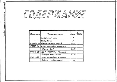 Состав фльбома. Типовой проект 406-9-292.84Альбом 3 Тепловой контроль и автоматика. Чертежи-задания заводу-изготовителю