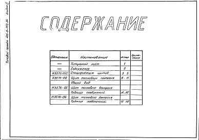 Состав фльбома. Типовой проект 406-9-293.84Альбом 3 Тепловой контроль и автоматика. Чертежи-задания заводу-изготовителю