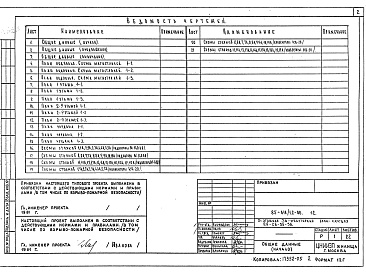 Состав фльбома. Типовой проект 85-016/1.2 Альбом 6 Отопление и вентиляция ниже и выше отметки 0.000 на расчетные температуры -25С, -30С, -35С и -40С. Фасад 2 ОВ.1-2