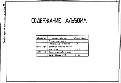 Состав фльбома. Типовой проект 406-9-244Альбом 3 Тепловой контроль и автоматика. Чертежи задания заводу-изготовителю