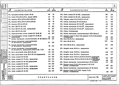 Состав фльбома. Типовой проект 81-06/1.2Альбом 15 Изделия заводского изготовления. Железобетонные изделия. Часть 10, раздел 10.1-1,2,4,6 