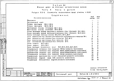 Состав фльбома. Типовой проект 81-08/1.2Альбом 13 Узлы и детали. Элементы блокировки выше отм. 0.000. Часть 9, раздел 9.5-2