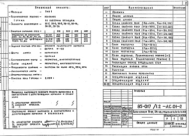 Состав фльбома. Типовой проект 85-017/1.2 Альбом 2 Архитектурно-строительные решения ниже отметки 0.000. Свайные фундаменты АС.01-2