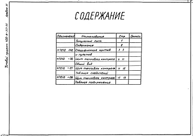 Состав фльбома. Типовой проект 406-9-321.86Альбом 3 Тепловой контроль и автоматика. Чертежи-задания заводу-изготовителю