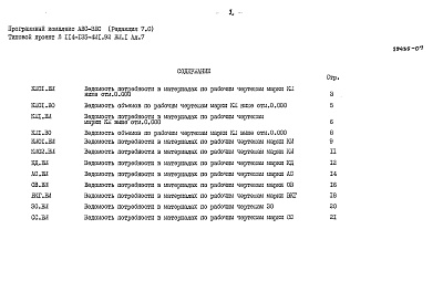 Состав фльбома. Типовой проект 114-135-421.92Альбом 7 Ведомости потребности в материалах