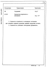 Состав фльбома. Типовой проект 125-012/1.2 Альбом 11 Ведомости потребности в материалах. Поворотные вставки (прямой и обратный поворот) (Часть 8-2) (из т.п. 125-011/1.2)