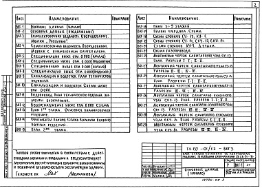 Состав фльбома. Типовой проект 135-01/1.2Альбом 9 Водоснабжение, канализация и водостоки. Газопровод (ВКГ.3)