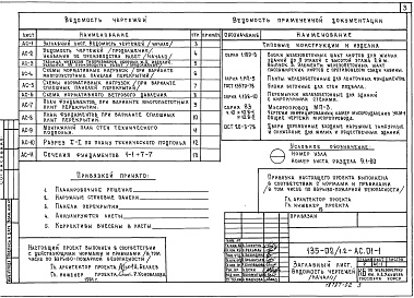 Состав фльбома. Типовой проект 135-02/1.2 Альбом 2 Архитектурно-строительные чертежи ниже отметки 0.000. Здание с ленточными фундаментами (АС.01-1)