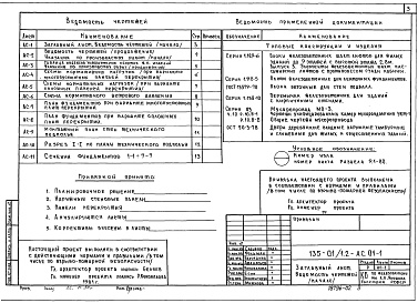 Состав фльбома. Типовой проект 135-027/1.2 Альбом 3 Элементы блокировки для т.п. 135-01/1.2, 135-02/1.2, 135-027/1.2, 135-028/1.2 (АС.01-1.1)