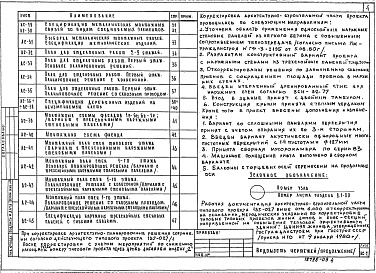 Состав фльбома. Типовой проект 135-027/1.2 Альбом 4 Архитектурно-строительные чертежи выше отметки 0.000 (АС.1)