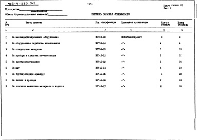 Состав фльбома. Типовой проект 406-9-239Альбом 4 Заказные спецификации