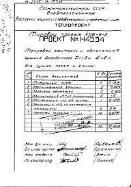 Состав фльбома. Типовой проект 406-9-8Альбом 2 Тепловой контроль и автоматика Н4534