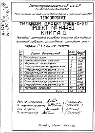 Состав фльбома. Типовой проект 406-9-29Альбом 2 Тепловой контроль и автоматика Н4450 Книга 2 