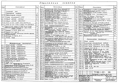 Состав фльбома. Типовой проект 903-1-153Альбом 1 Архитектурно-строительные решения, конструкции железобетонные и металлические  