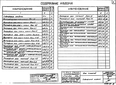 Состав фльбома. Типовой проект 902-2-207Альбом 4 Блок емкостей. Строительная часть.  Монтажные узлы