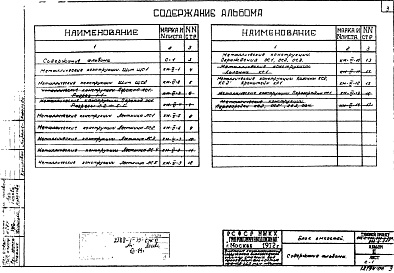 Состав фльбома. Типовой проект 902-2-207Альбом 6 Блок емкостей. Строительная часть.  Металлические конструкции