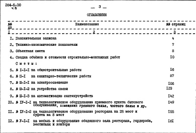 Состав фльбома. Типовой проект 284-5-30Альбом 8 Сметы