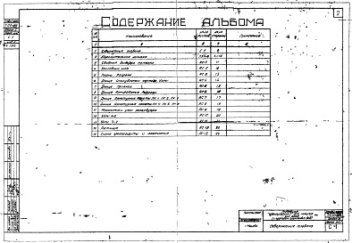 Состав фльбома. Типовой проект 7-02-314Альбом 2 Строительная часть (для площадок с грунтовыми водами)