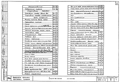 Состав фльбома. Типовой проект 290-1-11Альбом 2 Спортивное оборудование