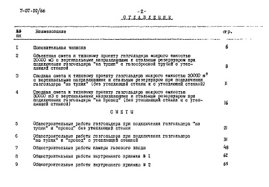 Состав фльбома. Типовой проект 7-07-10/66Альбом 10 Сметы