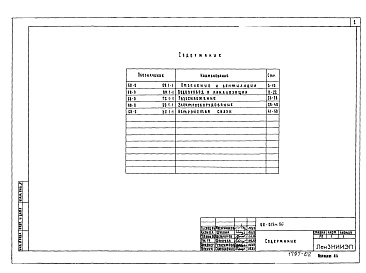 Состав фльбома. Типовой проект 68-018м.86Альбом 4 ОВ.1-1 Отопление и вентиляция