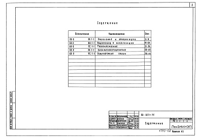 Состав фльбома. Типовой проект 68-020м.86Альбом 4 ОВ.1-1 Отопление и вентиляция