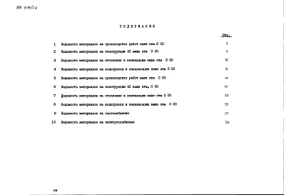 Состав фльбома. Типовой проект 88-019/1.2Альбом 25 Ведомости потребности в материалах