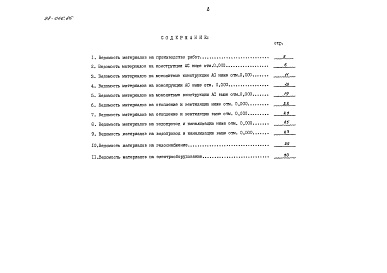 Состав фльбома. Типовой проект 88-046.86Альбом 11 Ведомости потребности в материалах. Книга 1 (ВМ)