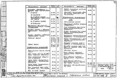 Состав фльбома. Типовой проект 2С-06-11/69Альбом 4 Чертежи электрооборудования, слаботочных устройств, кинотехники и кинотехнологии
