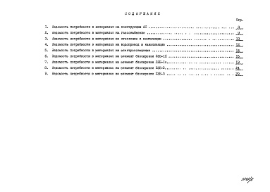 Состав фльбома. Типовой проект 89-0140.13.92Альбом 5 Ведомости потребности в материалах