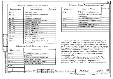 Состав фльбома. Типовой проект 90-059.85Альбом 1 Архитектурно-строительные решения ниже отм. 0.000 (АС.01-1)