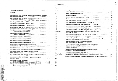 Состав фльбома. Типовой проект 4-18-371/61Альбом 1 Септики, хлораторная, насосные станции. поля подземной фильтрации и почвенного орошения. Рабочие чертежи