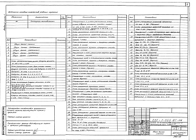 Состав фльбома. Типовой проект 221-1-555.87Альбом 2  Конструктивные решения выше отм. 0.000 часть 1