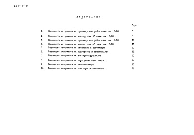 Состав фльбома. Типовой проект 225-6-5Альбом 6 Ведомости потребности в материалах