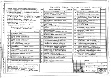 Состав фльбома. Типовой проект 262-15-46Альбом 0 Материалы для привязки и чертежи нулевого цикла работ