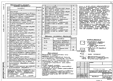 Состав фльбома. Типовой проект 261-10-5.85Альбом 9 Кинотехнология