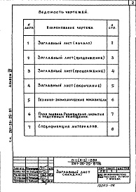 Состав фльбома. Типовой проект 261-20-25-81.86Альбом 7 Хозяйственно-бытовые помещения подвала административного здания тип 2, приспосабливаемые под ПРУ