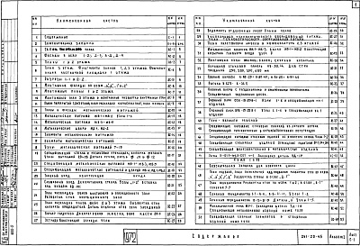 Состав фльбома. Типовой проект 261-20-45Альбом 1 Архитектурно-строительные чертежи